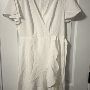 Altar'd State Cream Asymmetrical Dress